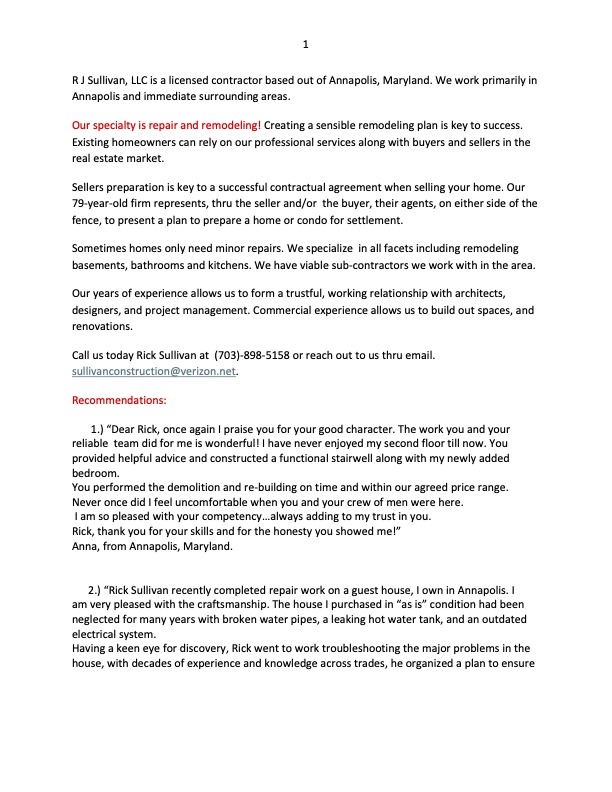 Customer referral letter